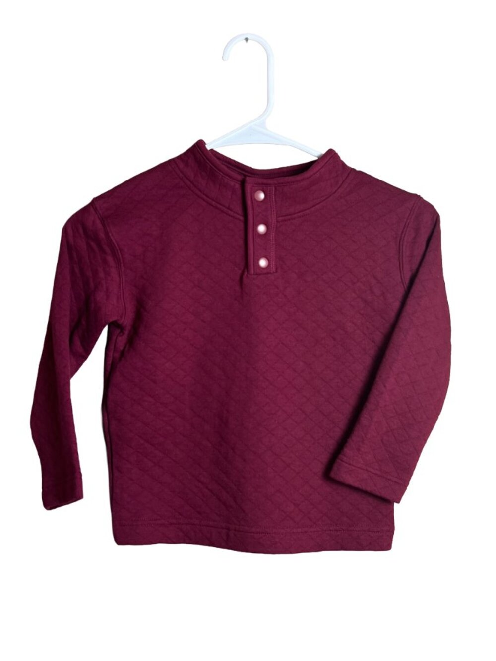 Jumping Beans Quilted‎ Henley Burgundy 4T Pullover